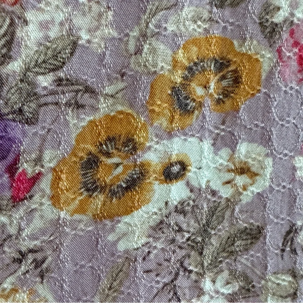 Feminine Fairy Crinkled Flowy Henley Oversized Soft Girl Pastel Purple Pink XL - Picture 10 of 13